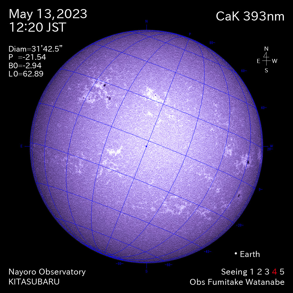 2022年5月13日 CaK波長の太陽