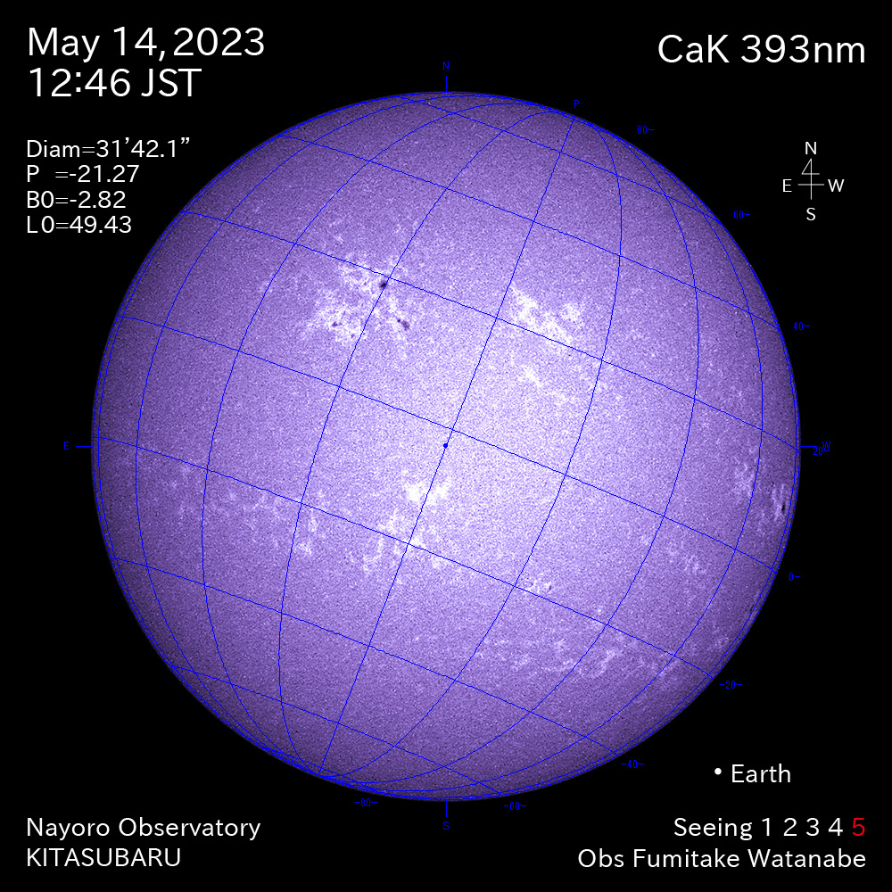 2022年5月14日 CaK波長の太陽