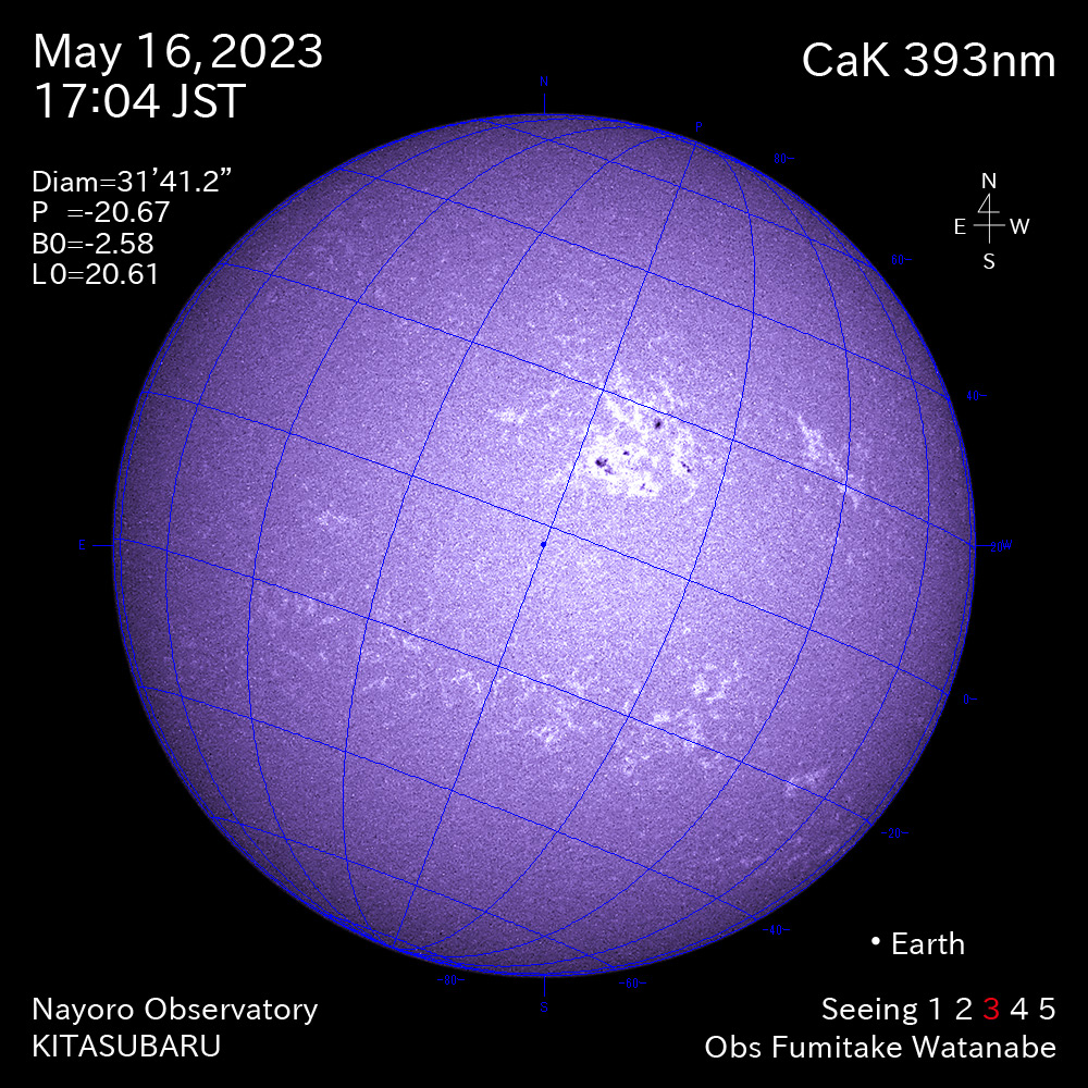 2022年5月16日 CaK波長の太陽