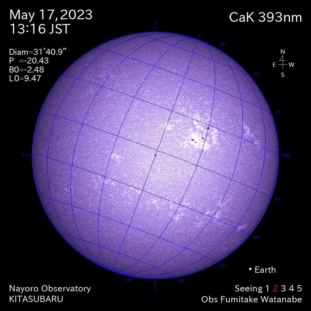 2022年5月17日 CaK波長の太陽