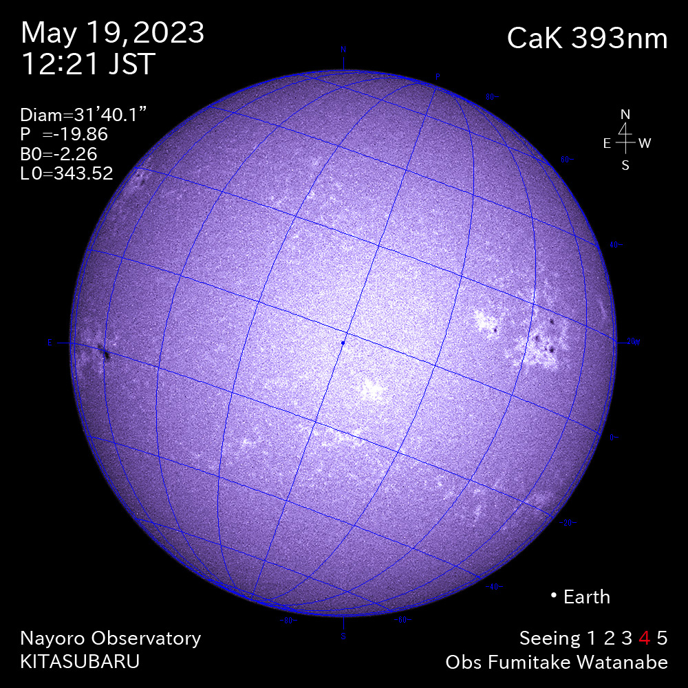 2022年5月19日 CaK波長の太陽