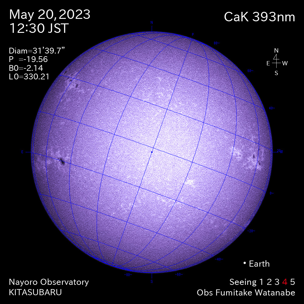 2022年5月20日 CaK波長の太陽