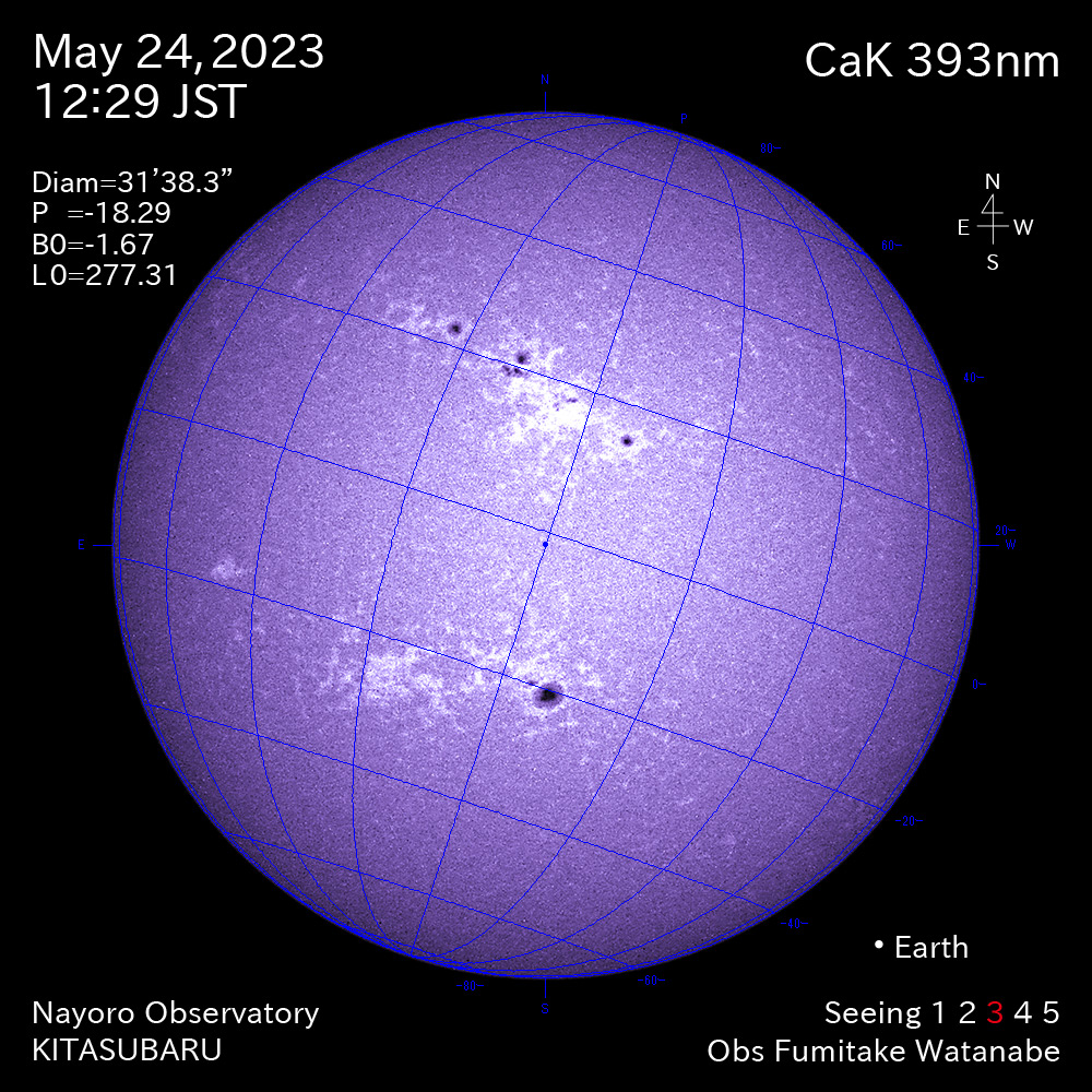2022年5月24日 CaK波長の太陽