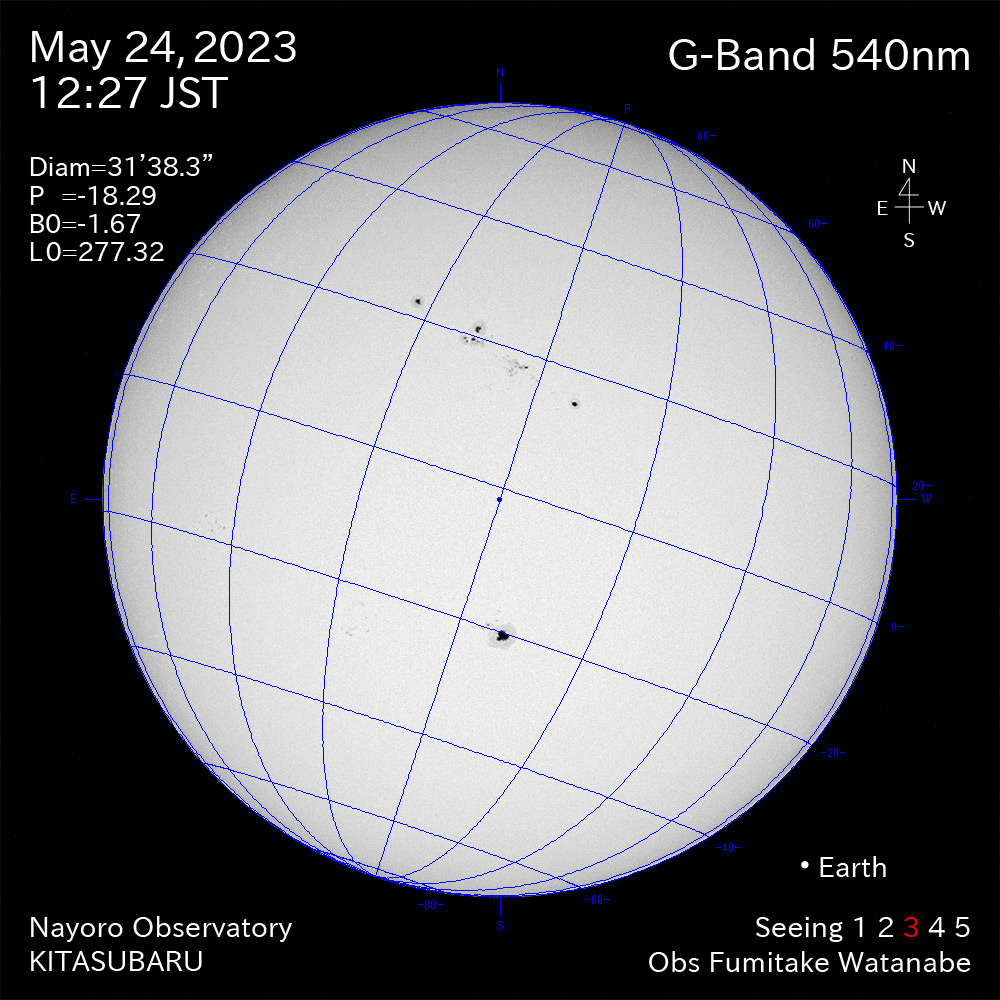 2022年5月24日 540nm波長の太陽