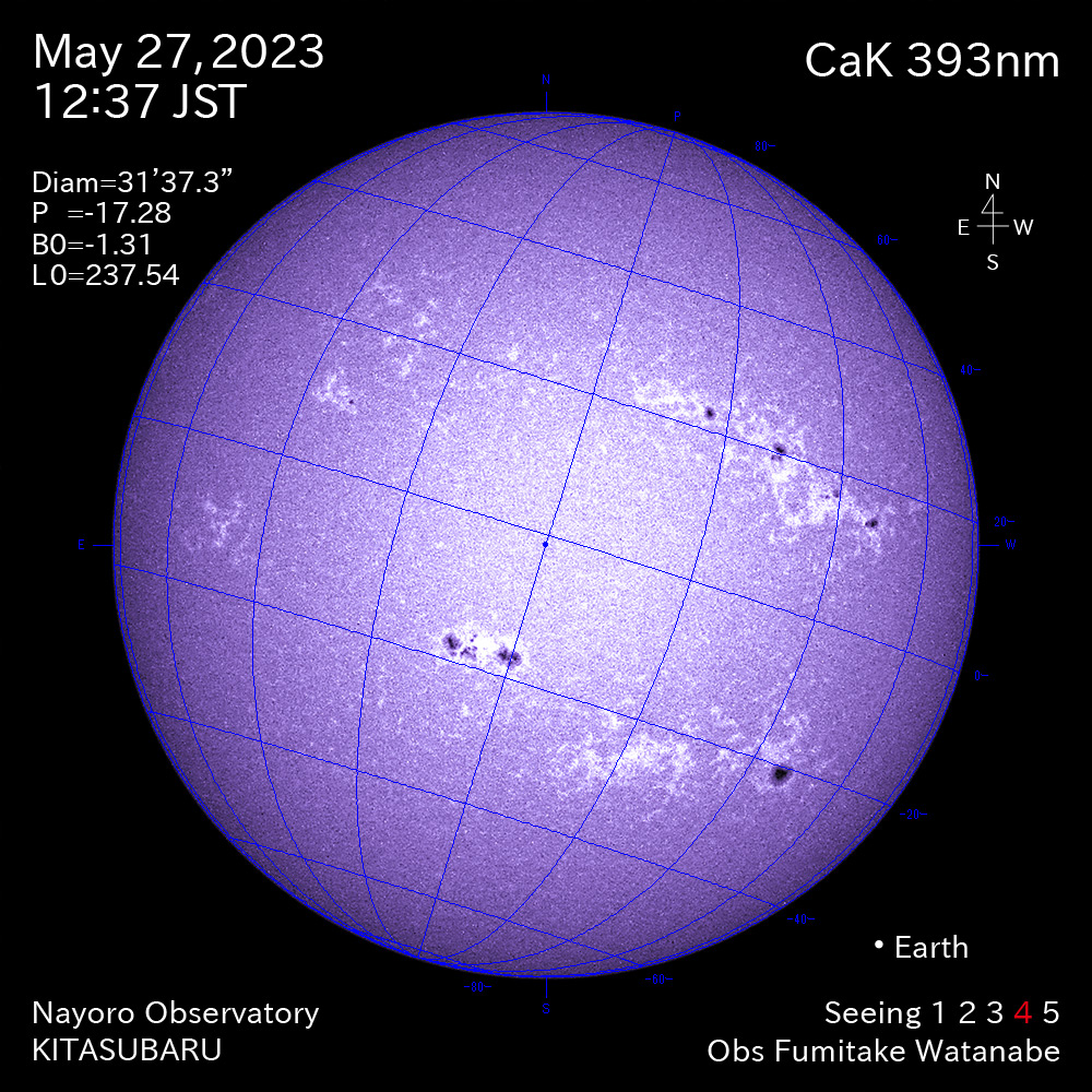 2022年5月27日 CaK波長の太陽