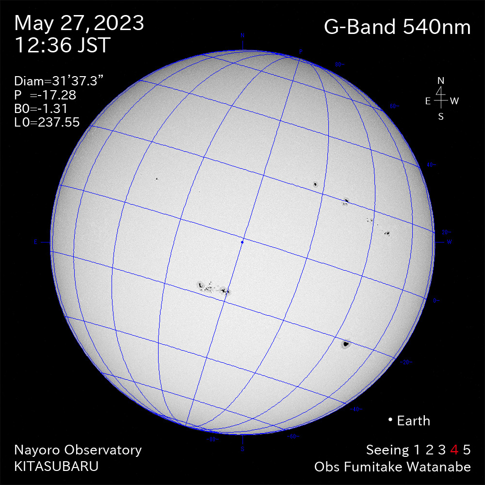 2022年5月27日 540nm波長の太陽
