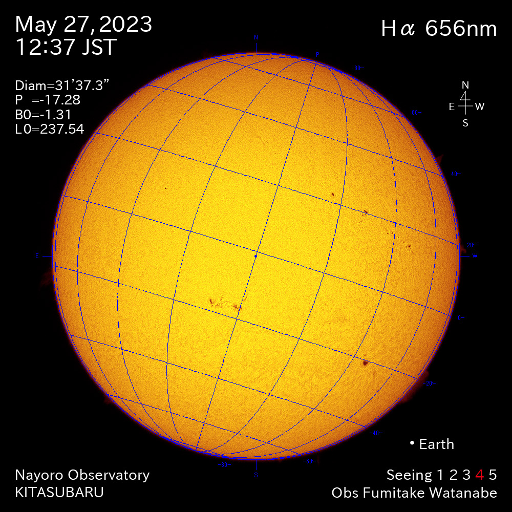2022年5月27日 Ha波長の太陽