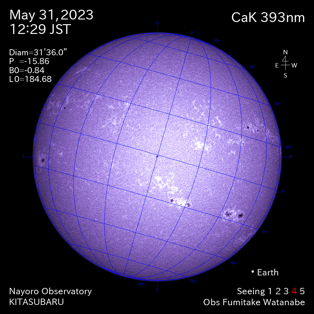 2022年5月31日 CaK波長の太陽