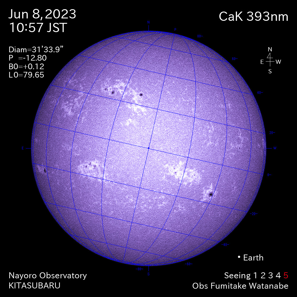 2022年6月8日 CaK波長の太陽