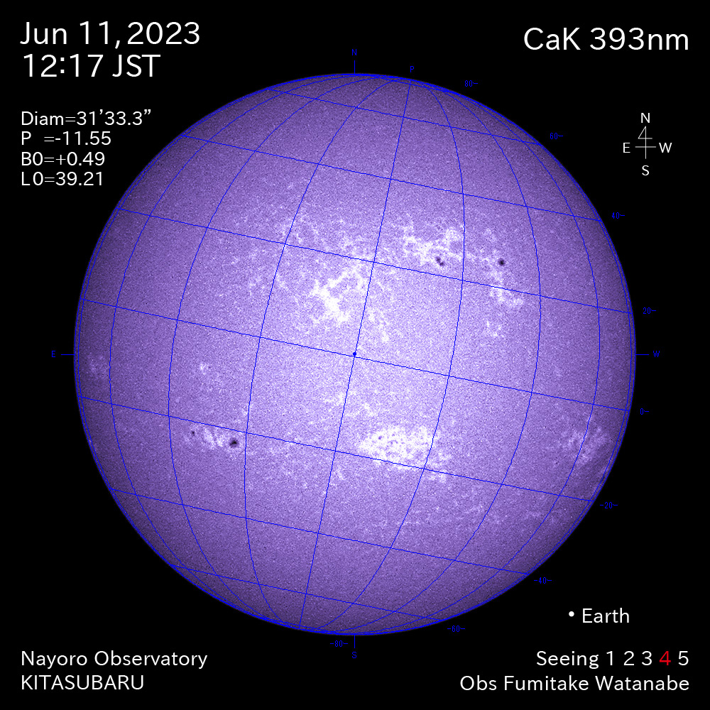 2022年6月11日 CaK波長の太陽
