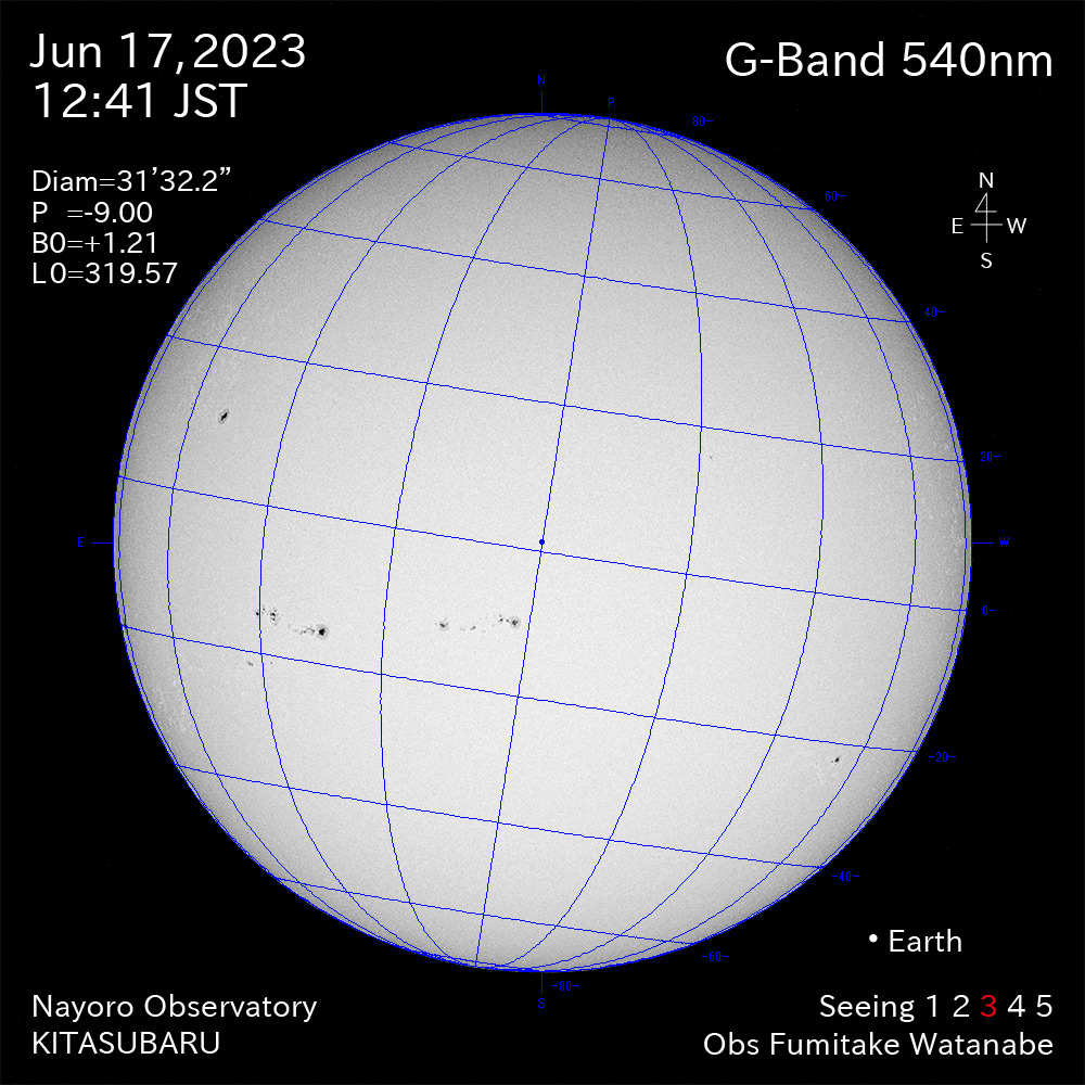 2022年6月17日 540nm波長の太陽