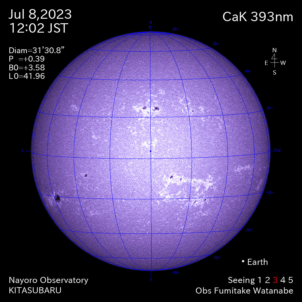 2022年7月8日 CaK波長の太陽