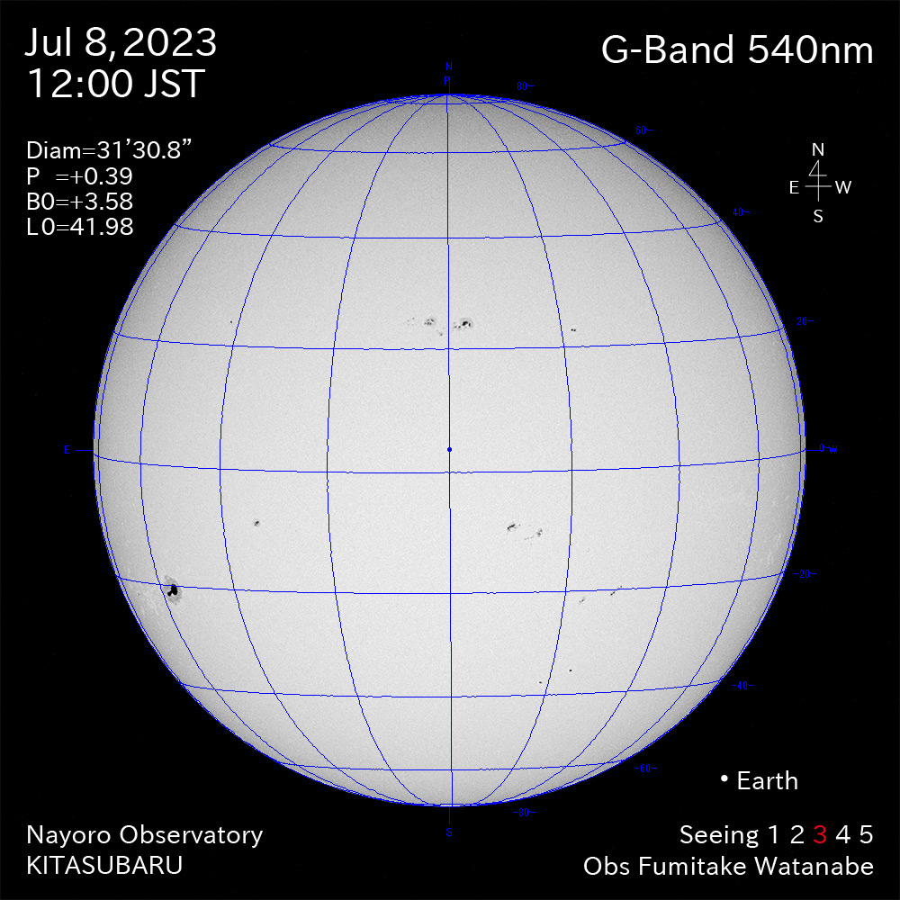 2022年7月8日 540nm波長の太陽