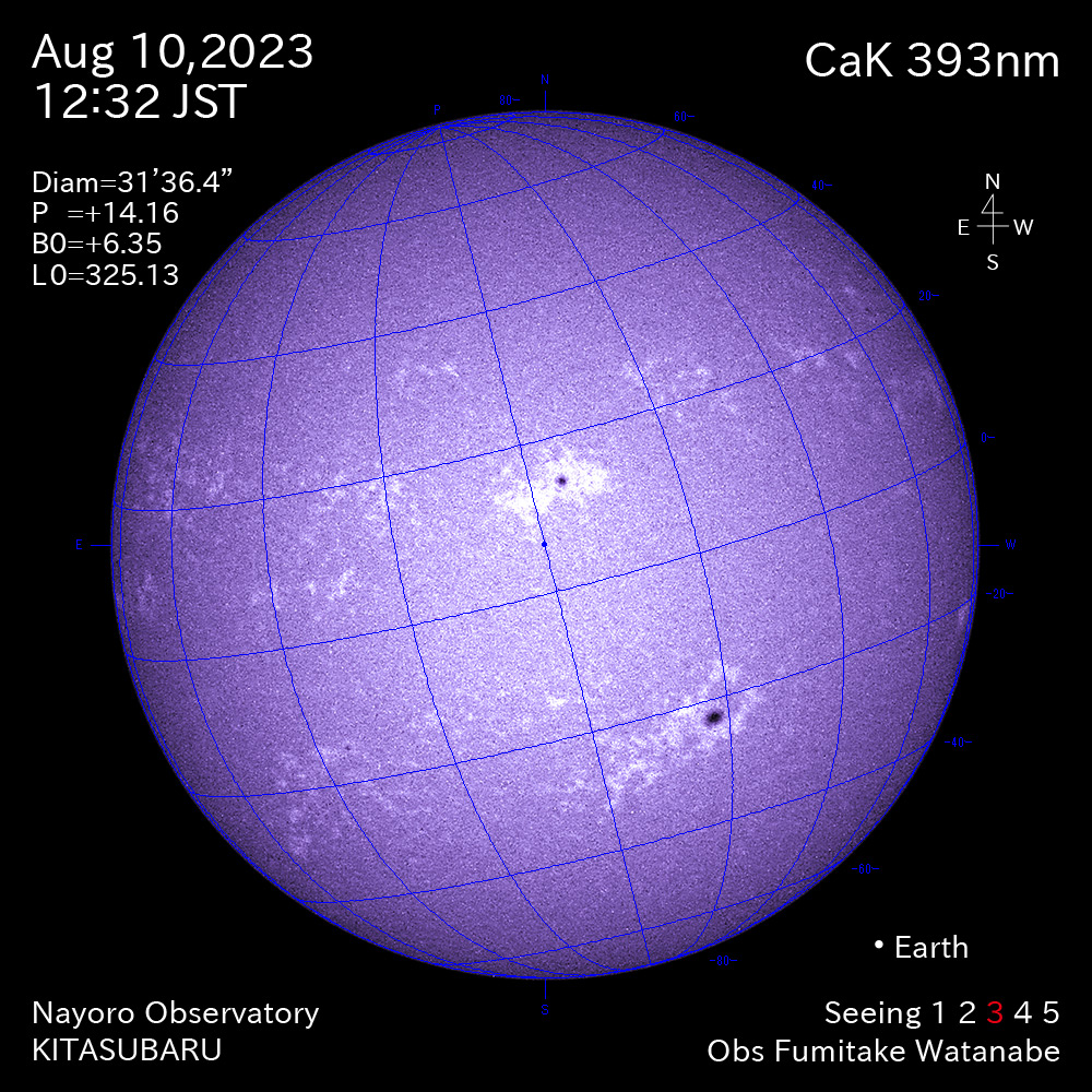 2022年8月10日 CaK波長の太陽