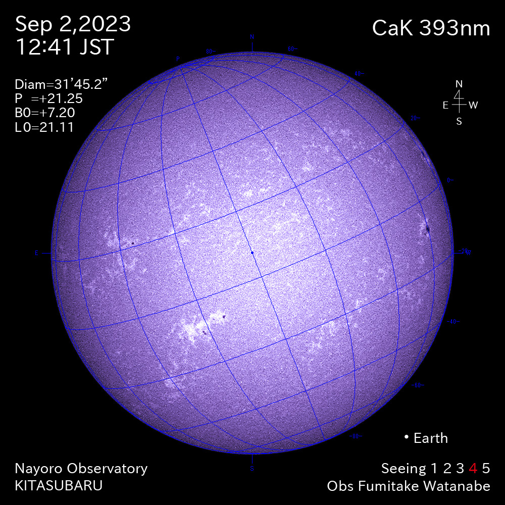 2022年9月2日 CaK波長の太陽