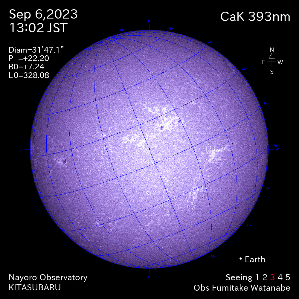 2022年9月6日 CaK波長の太陽