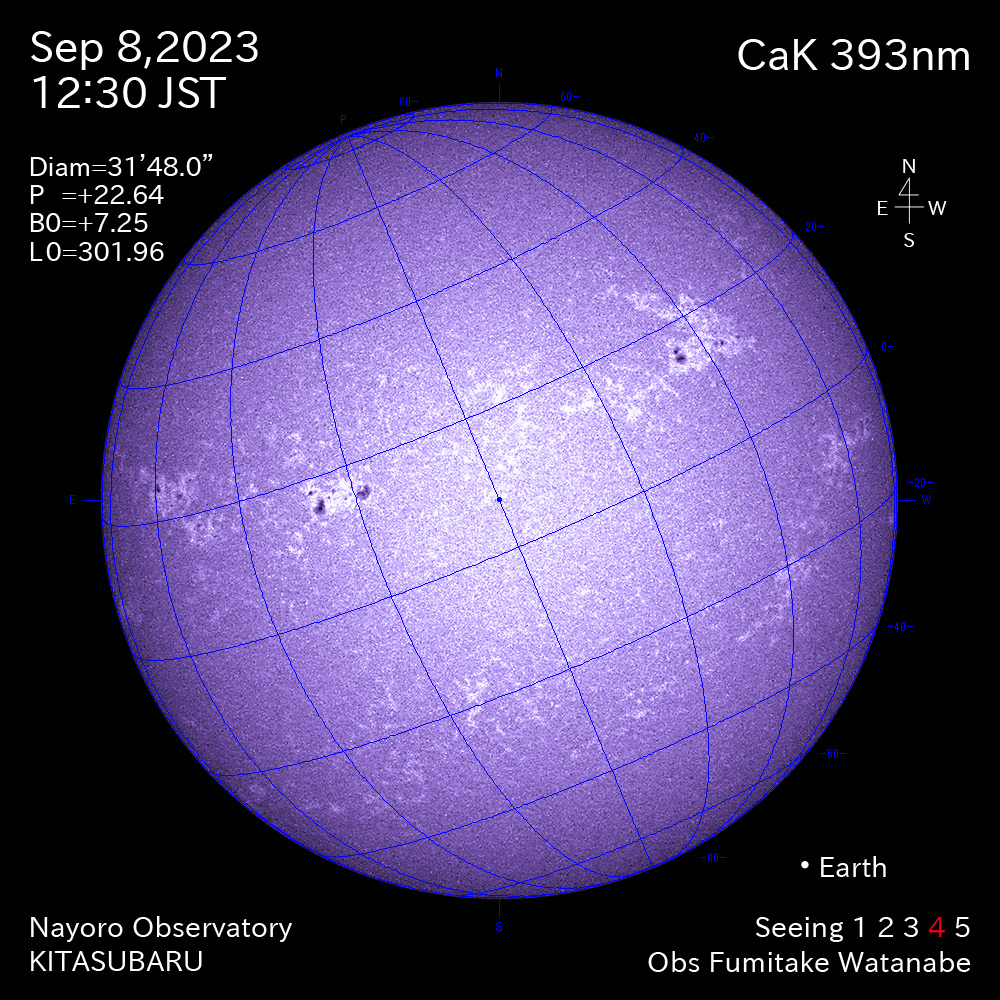 2022年9月8日 CaK波長の太陽