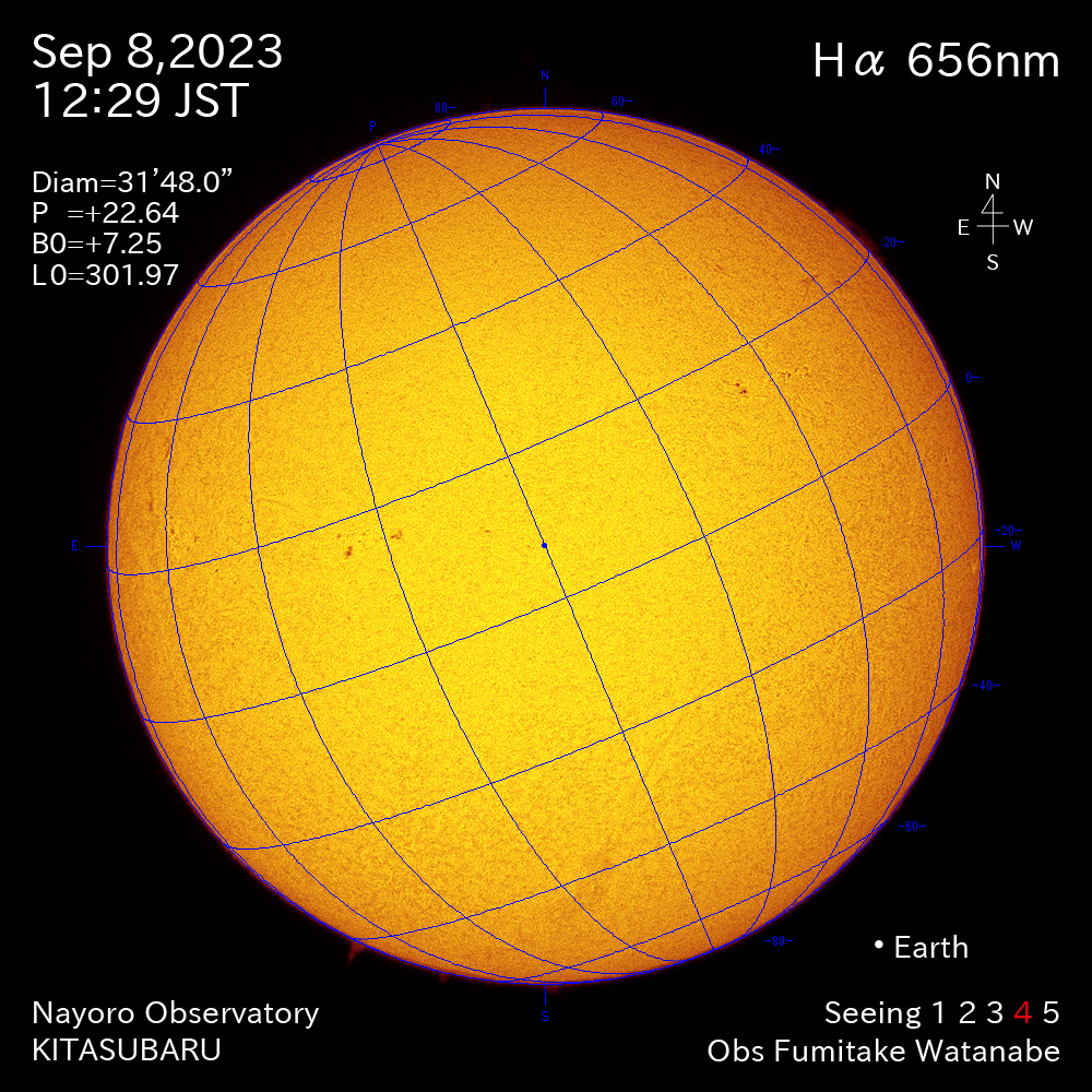 2022年9月8日 Ha波長の太陽