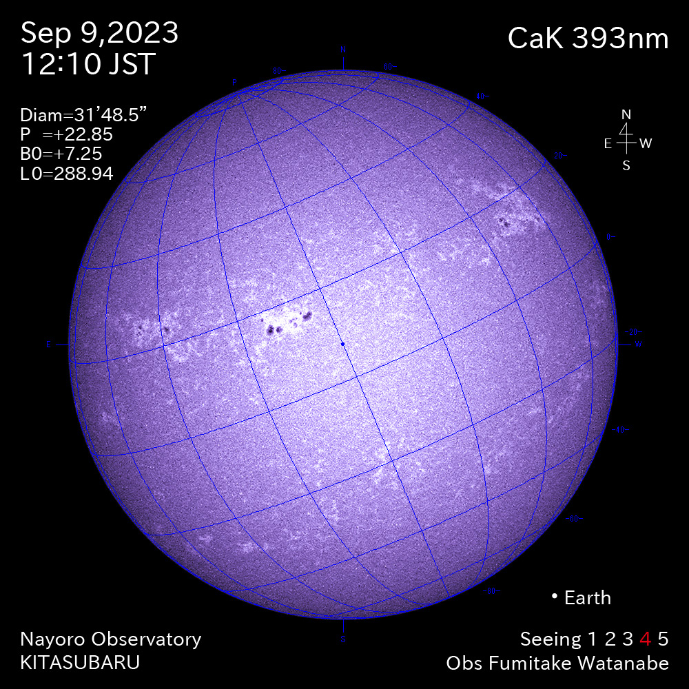 2022年9月9日 CaK波長の太陽
