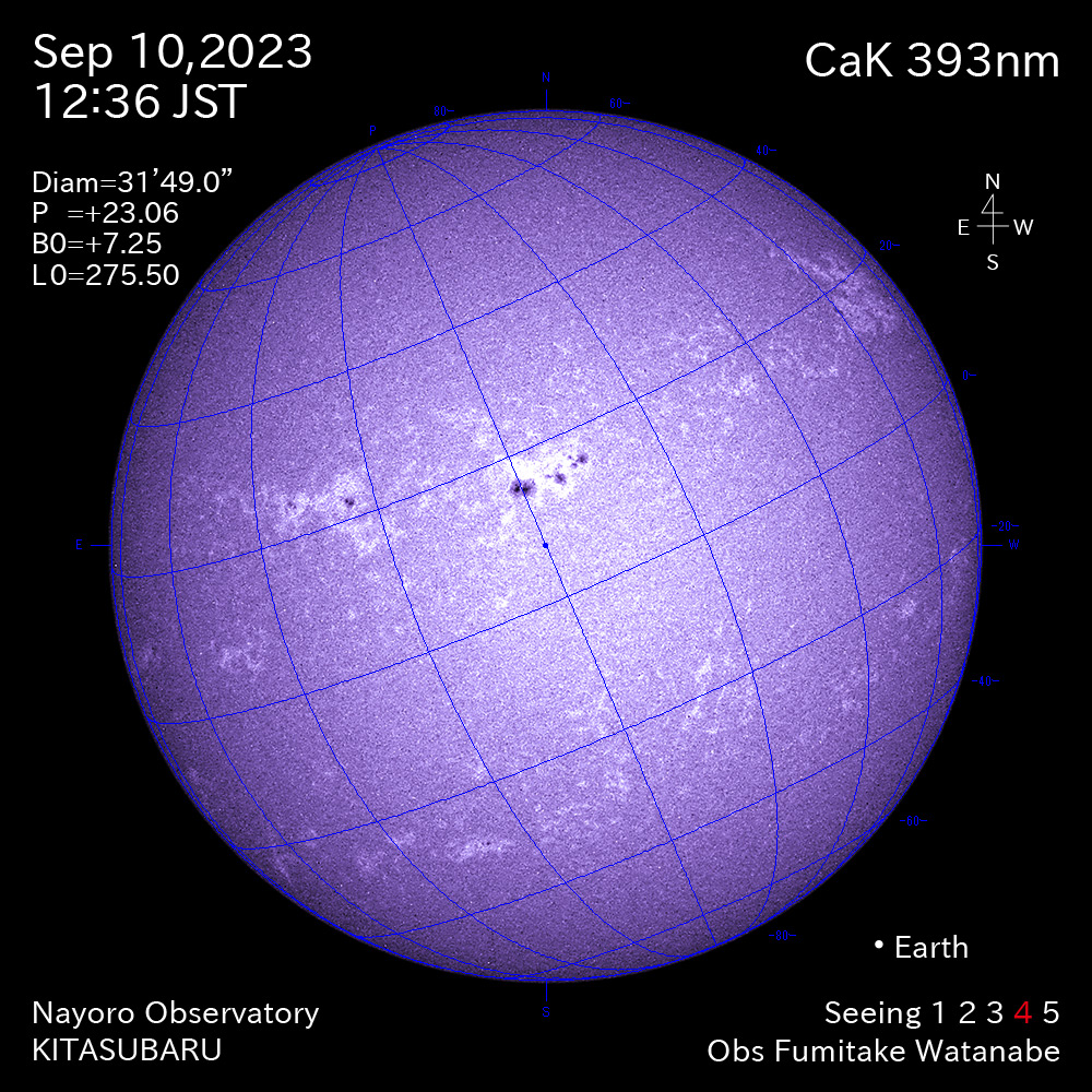 2022年9月10日 CaK波長の太陽