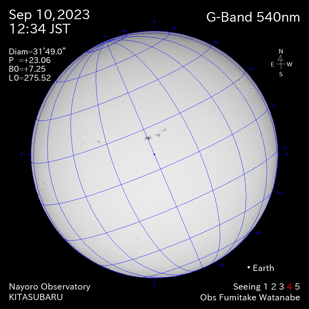 2022年9月10日 540nm波長の太陽