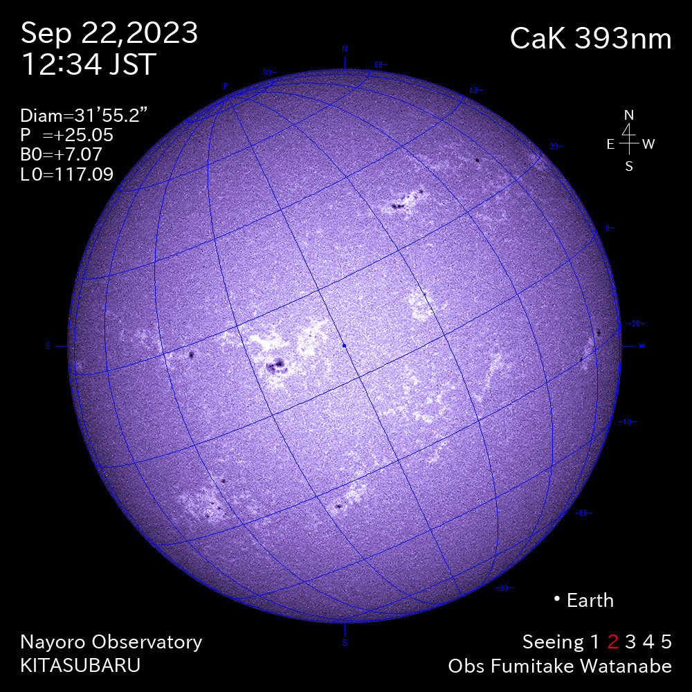 2022年9月22日 CaK波長の太陽
