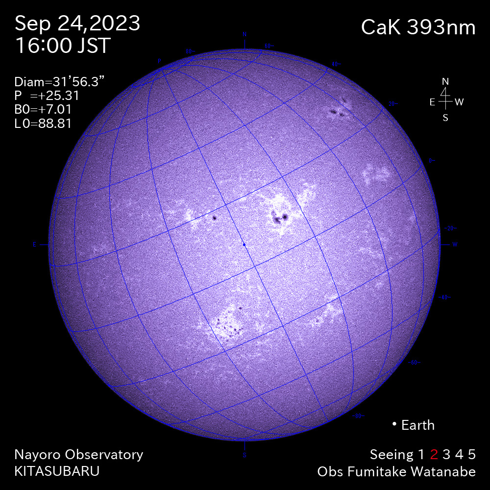 2022年9月24日 CaK波長の太陽