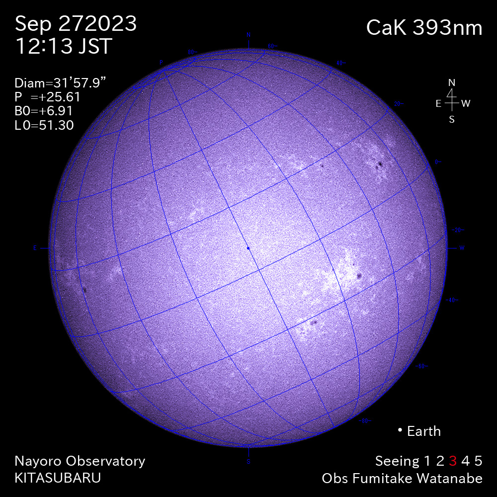 2022年9月27日 CaK波長の太陽