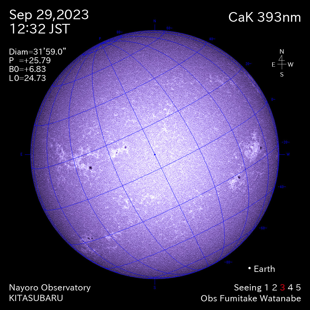 2022年9月29日 CaK波長の太陽