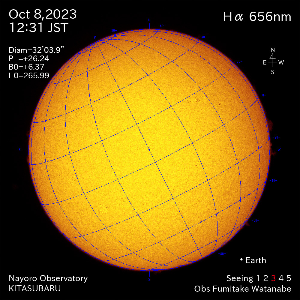 2022年10月8日 Ha波長の太陽