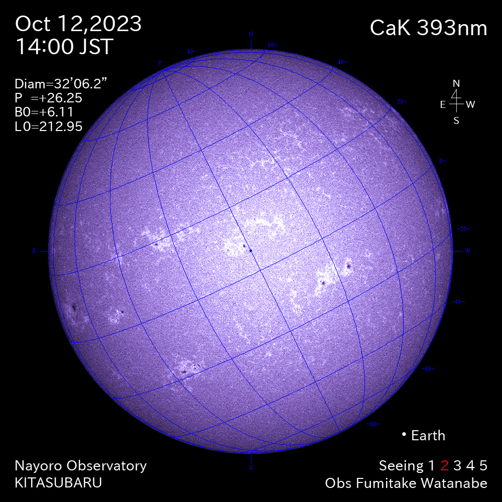 2022年10月12日 CaK波長の太陽
