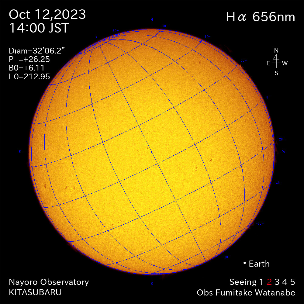 2022年10月12日 Ha波長の太陽
