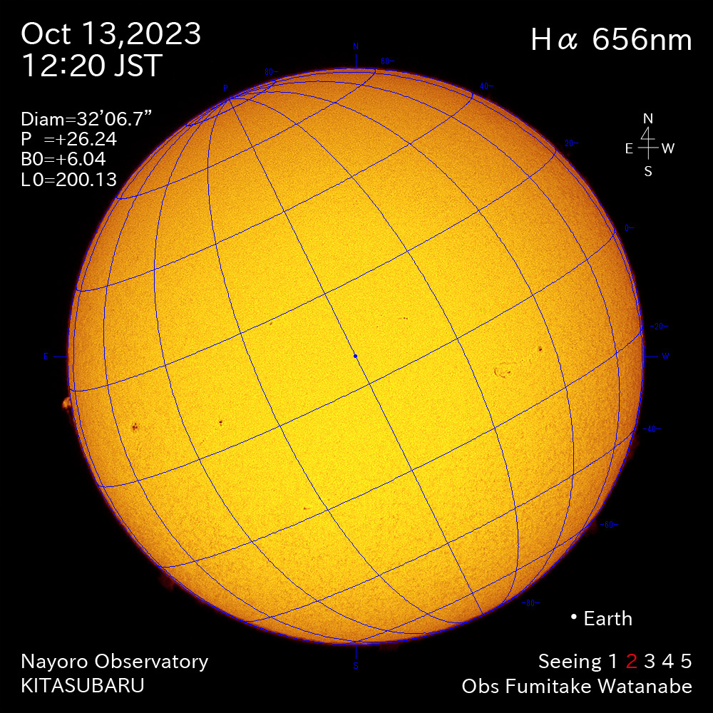 2022年10月13日 Ha波長の太陽