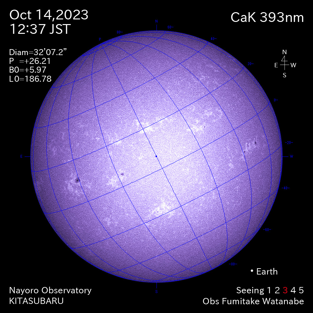 2022年10月14日 CaK波長の太陽