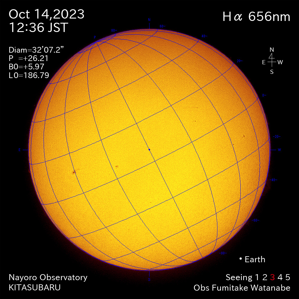 2022年10月14日 Ha波長の太陽