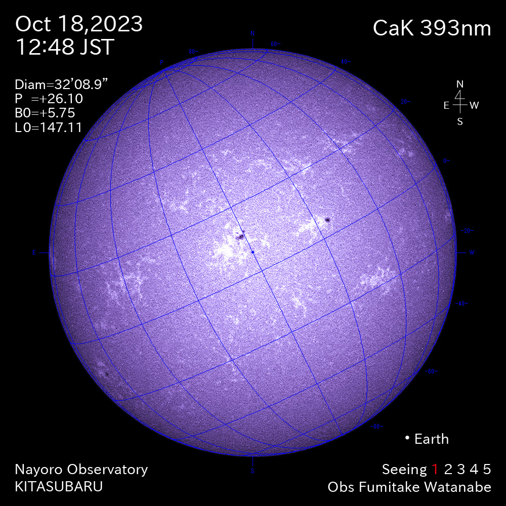 2022年10月17日 CaK波長の太陽