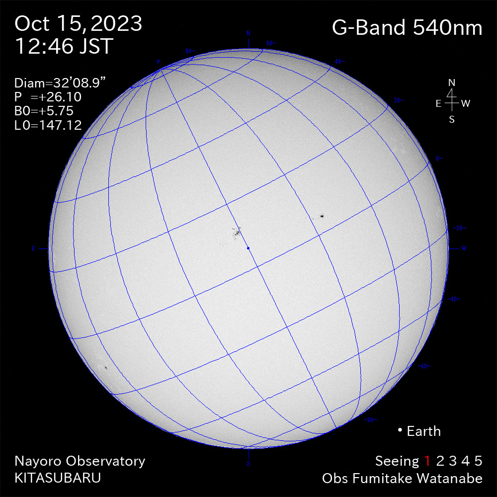 2022年10月17日 540nm波長の太陽