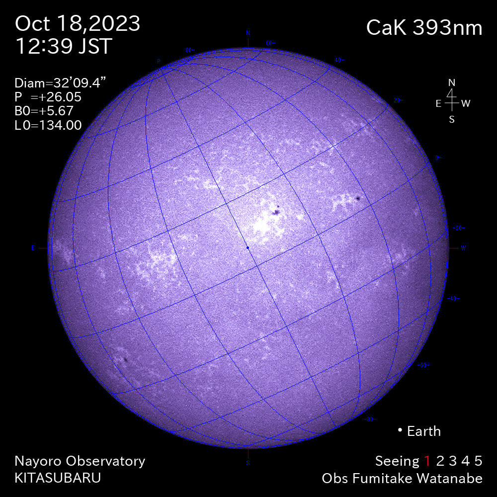 2022年10月18日 CaK波長の太陽