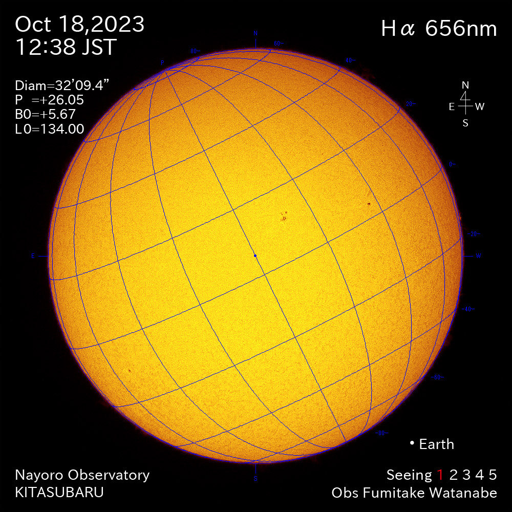 2022年10月18日 Ha波長の太陽