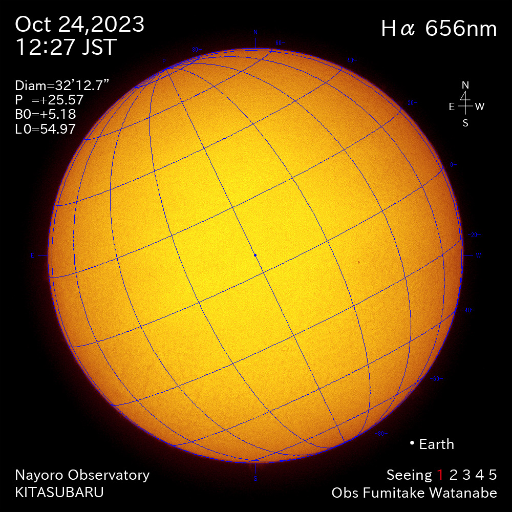 2022年10月24日 Ha波長の太陽