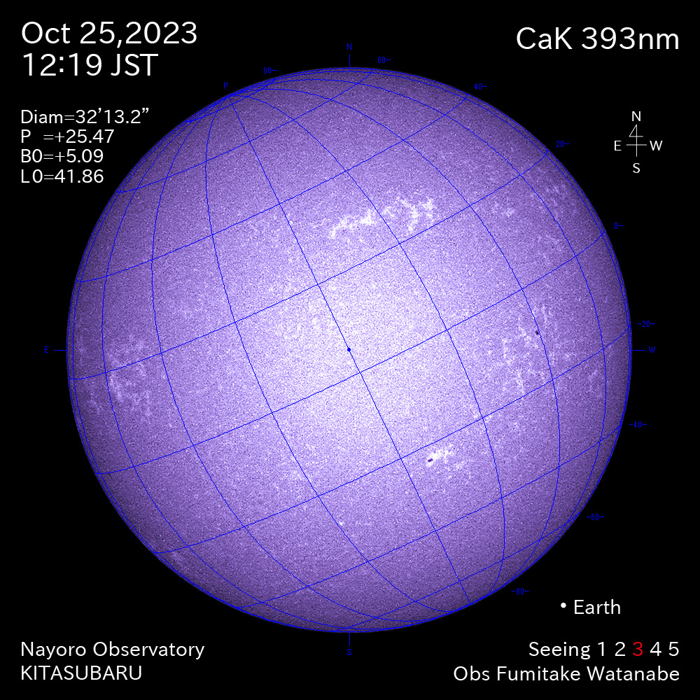 2022年10月25日 CaK波長の太陽
