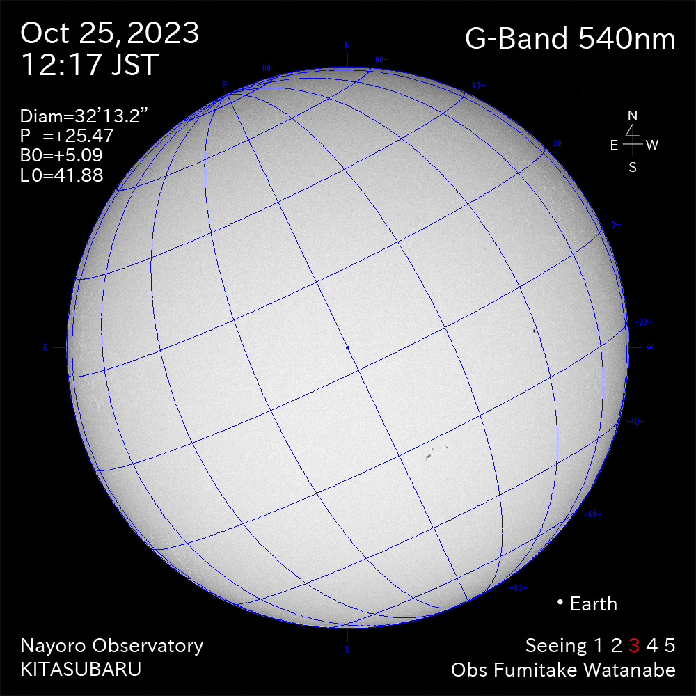2022年10月25日 540nm波長の太陽