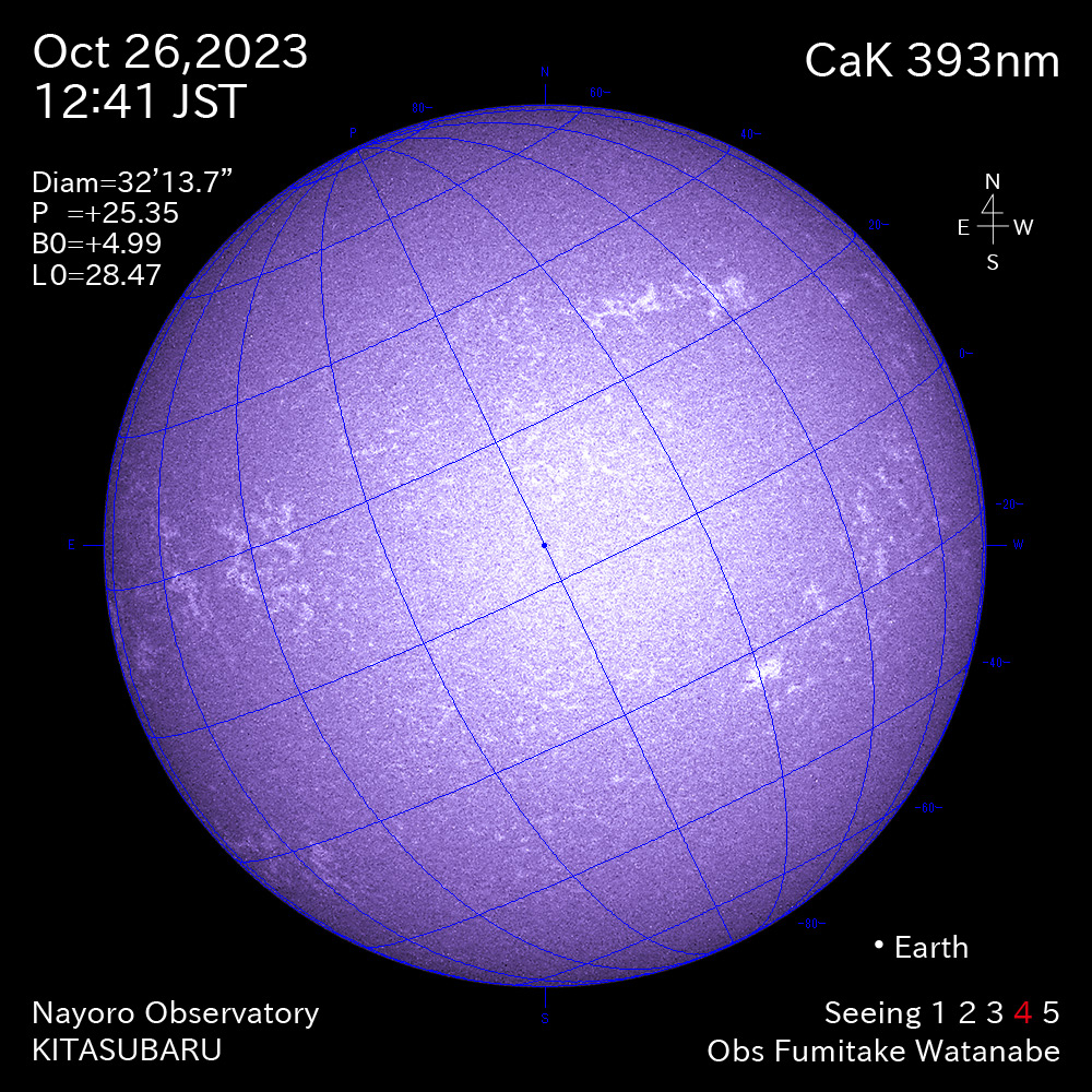 2022年10月26日 CaK波長の太陽