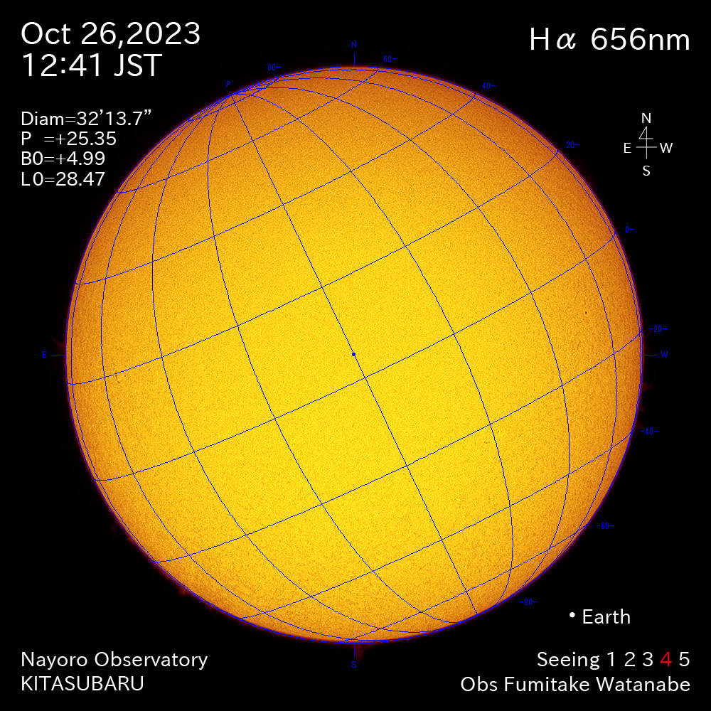 2022年10月26日 Ha波長の太陽