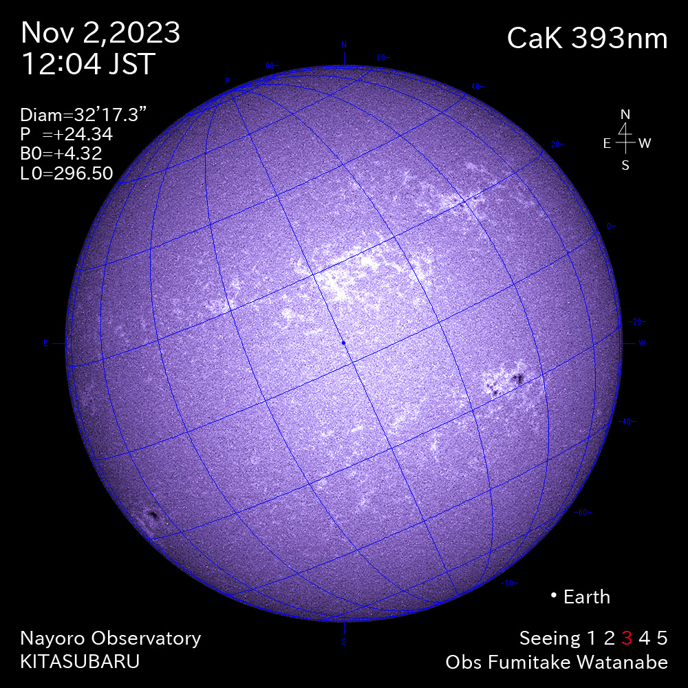2022年11月2日 CaK波長の太陽