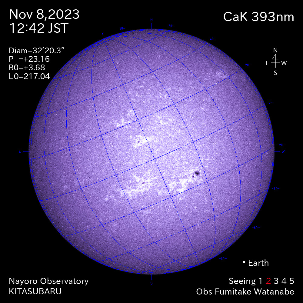 2022年11月8日 CaK波長の太陽