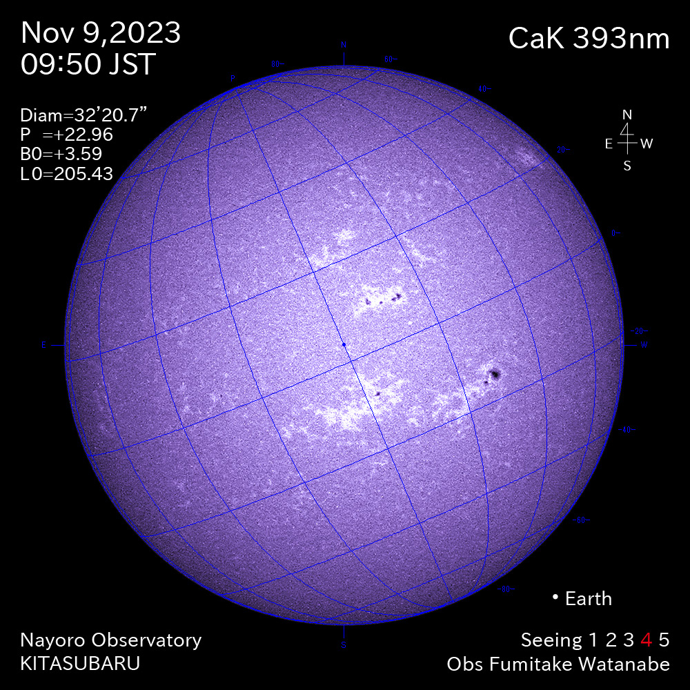 2022年11月9日 CaK波長の太陽