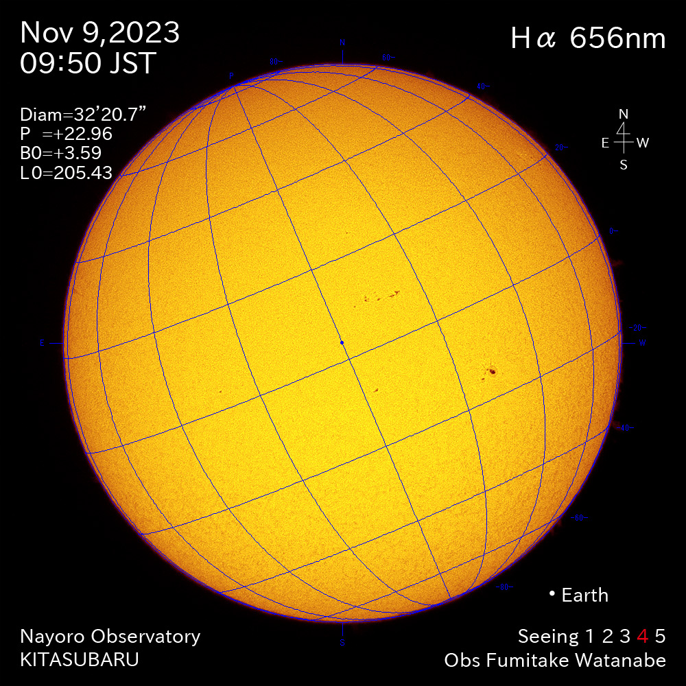 2022年11月9日 Ha波長の太陽