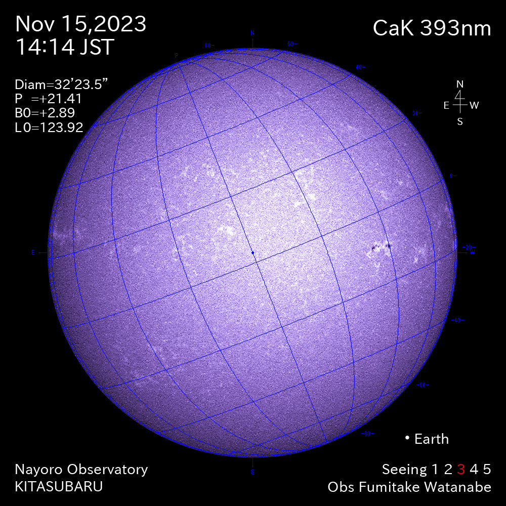 2022年11月15日 CaK波長の太陽