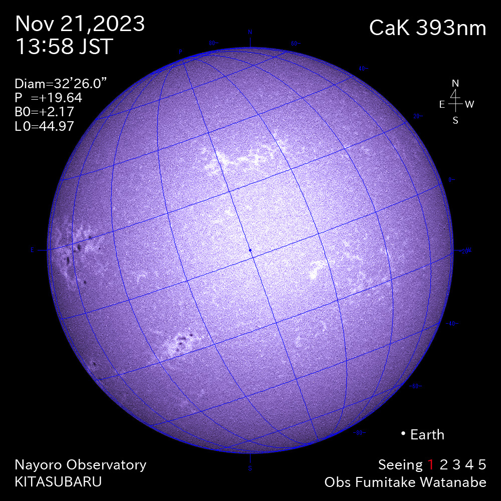 2022年11月21日 CaK波長の太陽